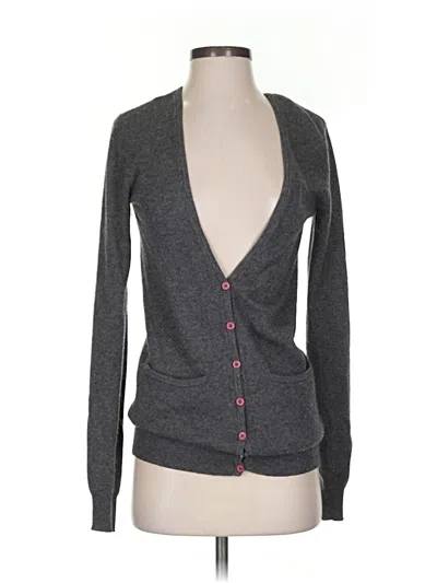 Pre-owned Chaiken Cashmere Cardigan Sweater In Gray