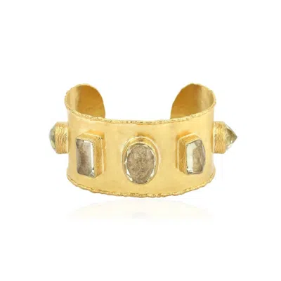 Chakarr Women's 5-stone Wide Cuff Bracelet In Gold