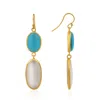 Chakarr Women's Color Block Earrings In Blue White In Blue