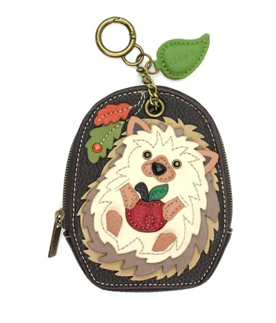 Chala Women's Hedgehog Mini Coin Purse Keychain In Brown