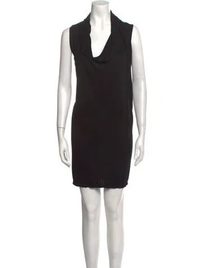 Pre-owned Chalayan Cowl Neck Mini Dress In Black