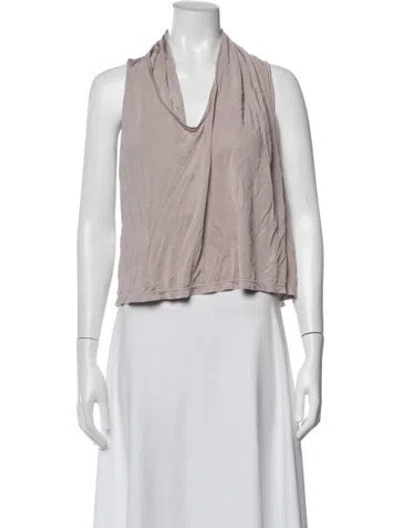 Pre-owned Chalayan Cowl Neck Sleeveless Top In Neutrals