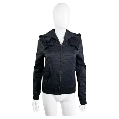 Pre-owned Chalayan Hussein  Early 2000's Ruffle Blue Bomber Jacket
