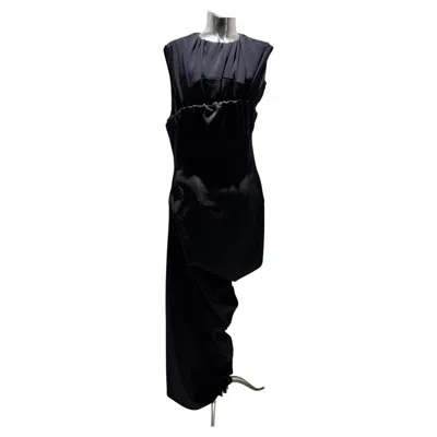 Pre-owned Chalayan Hussein  Fw 2019 Navy Structural Dress In Blue