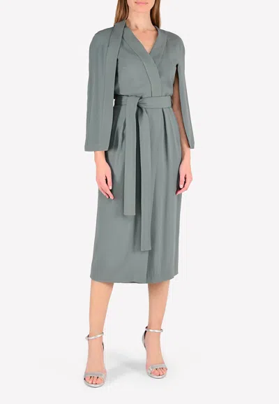 Chalayan Judo Wrap Coat In Grey