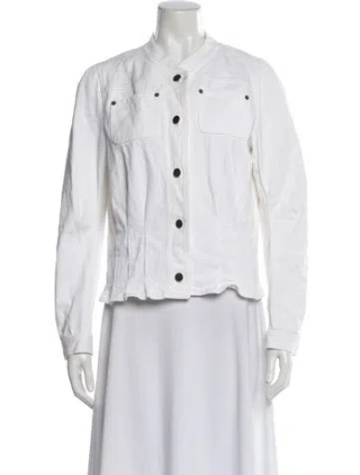Pre-owned Chalayan Late 2000's - Early 2010's Denim Jacket In White