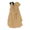 Chalayan Open Neck Tuck Camel Day Dress In Brown