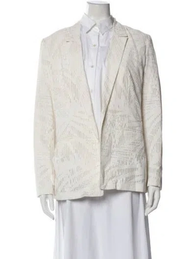 Pre-owned Chalayan Patterned Long Sleeve Top In White