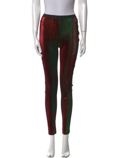 Pre-owned Chalayan Printed Skinny Leg Pants In Multi
