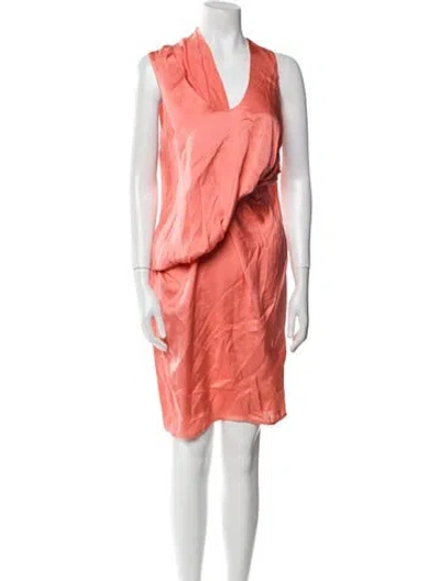 Pre-owned Chalayan Silk Mini Dress In Orange