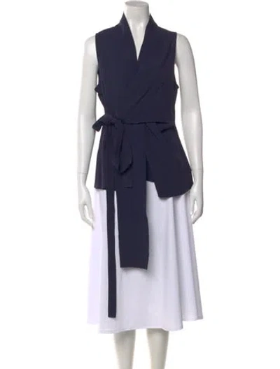 Pre-owned Chalayan Sleeveless Blouse In Blue