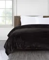 Chalet Decor Velvety Soft Plush Blanket, Full/queen In Black