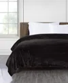Chalet Decor Velvety Soft Plush Blanket, King In Black