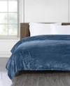 Chalet Decor Velvety Soft Plush Blanket, Twin In Blue