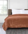 Chalet Decor Velvety Soft Plush Blanket, Twin In Brown