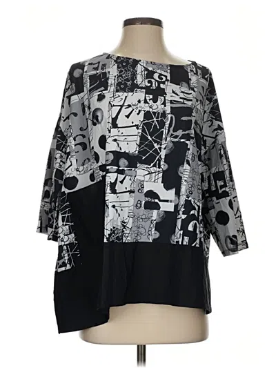 Pre-owned Chalet Et Ceci 3/4 Sleeve Blouse In Black