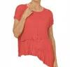 Chalet Et Ceci Addie Top In Carmine In Red