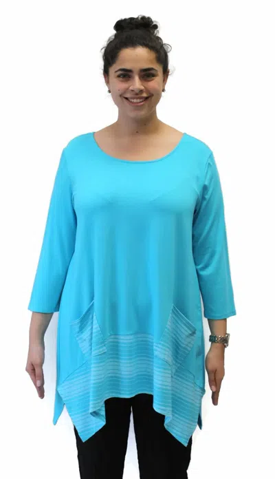 Chalet Et Ceci Amy Bamboo Pocket Top In Ocean Blue