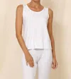 Chalet Et Ceci Basic Sleeveless Tank Top In White In White