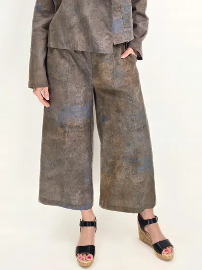 Chalet Et Ceci Bonnie Wide Leg Pants In Brown In Gray