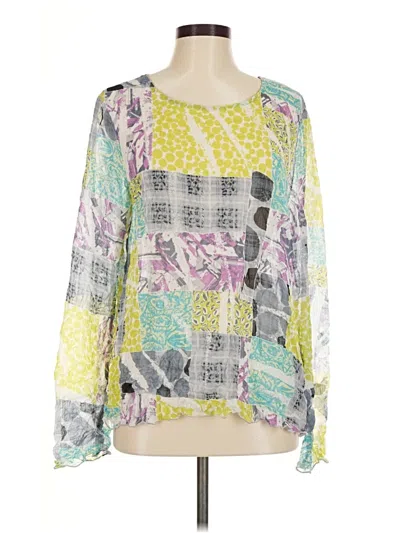 Pre-owned Chalet Et Ceci Long Sleeve Blouse In Yellow