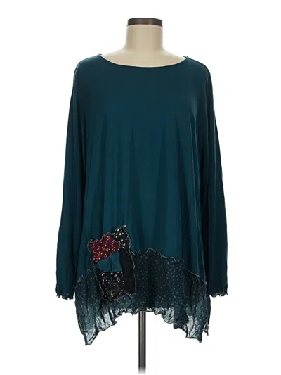 Pre-owned Chalet Et Ceci Long Sleeve T-shirt In Teal