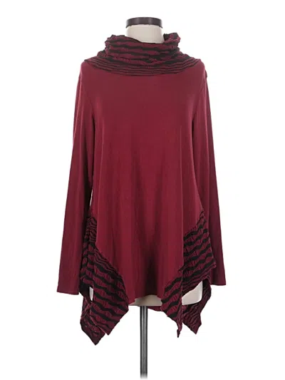 Pre-owned Chalet Et Ceci Long Sleeve Turtleneck In Burgundy