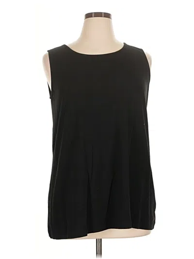 Pre-owned Chalet Et Ceci Sleeveless Top Black Boatneck Tops