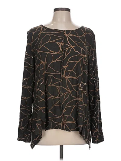 Pre-owned Chalet Long Sleeve Blouse In Black