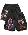 CHALK LINE MEN'S BLACK DEADPOOL WOLVERINE BEST FRIENDS RETRO SHORTS