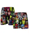 Chalk Line Men's Black Marvel Heroes Heads Retro Shorts In Black