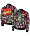 Chalk Line Men's Black Marvel Villains Heads Fanimation Satin Full-snap Jacket In Black