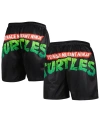 Chalk Line Men's  Black Teenage Mutant Ninja Turtles Logo Retro Shorts In Black