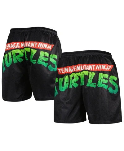 Chalk Line Men's  Black Teenage Mutant Ninja Turtles Logo Retro Shorts