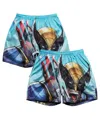 Chalk Line Men's Light Blue Deadpool Wolverine Claws Retro Shorts In Light Blue,red