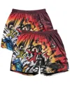 Chalk Line Men's Red Deadpool Wolverine Explosion Retro Shorts In Red