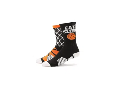 Chalktalk Sports Basketball Woven Mid-calf Sock Set - Net (little Kid/big Kid/adult) Crew Cut Socks Shoes Multicolor: