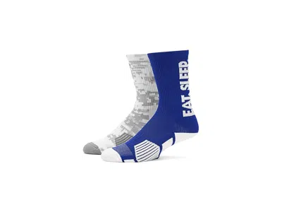 Chalktalk Sports Guys Lacrosse Woven Mid-calf Sock Set - Lax All Day (little Kid/big Kid/adult) Crew Cut Socks Shoes  In Multi