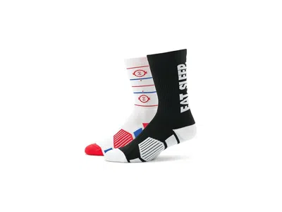 Chalktalk Sports Hockey Woven Mid-calf Sock Set - Rink Eat Sleep Hockey (little Kid/big Kid/adult) Crew Cut Socks Sho In Animal Print