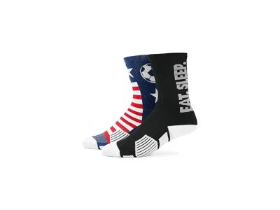 Chalktalk Sports Soccer Woven Mid-calf Sock Set - Stars Goals (little Kid/big Kid/adult) Crew Cut Socks Shoes Multico In Animal Print
