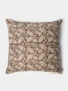 Chamois Block-printed Linen Cushions - 19.5in/50cm (set Of 2) In Brown