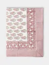 Chamois Dancing Star Block-printed Cotton Napkins (set Of 8) In Pink