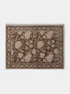 Chamois Indian Rose Block-printed Linen Placemats (set Of 4) In Multi