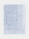 Chamois Margerita Block-printed Linen Rectangular Tablecloth (138in/3.5m)