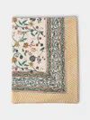 Chamois Samode Block-printed Cotton Rectangular Tablecloth (106in/2.7m) In Multi