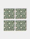 Chamois Tangier Pomegranate Block-printed Cotton Napkins (set Of 4)
