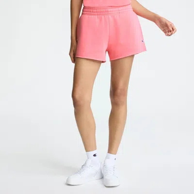 Champion Womens Powerblend Mid Rise Active Pull-on Short In Pink