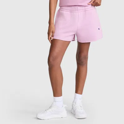 Champion 3" Powerblend Shorts, C Logo In Smoky Grape