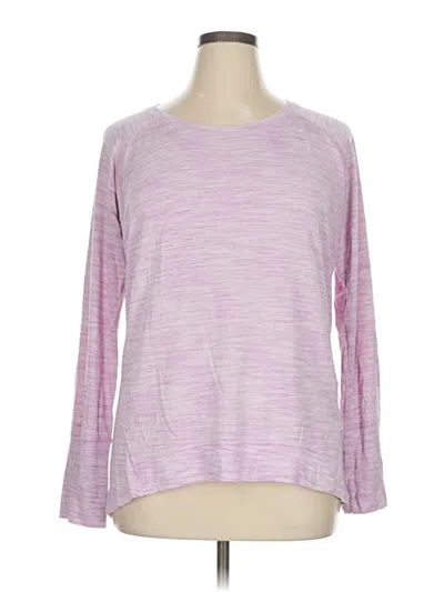 Pre-owned Champion 3/4 Sleeve T-shirt In Pink