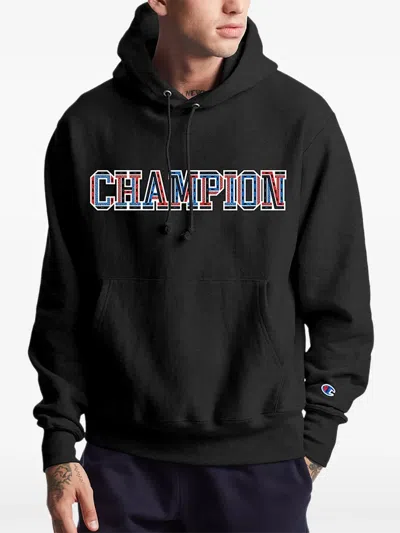 Champion 3d-logo Hoodie In Black